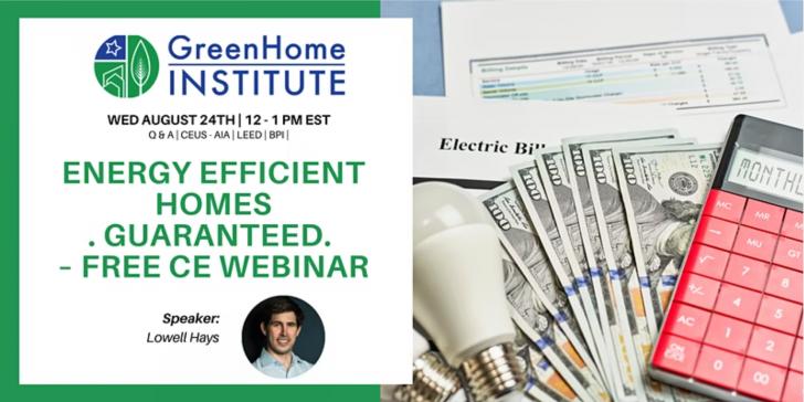 Free Webinar on Energy Efficient Homes