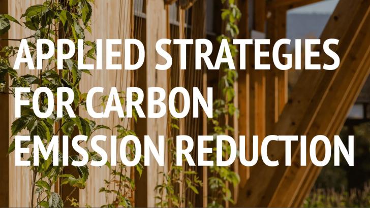Applied Strategies for Carbon Emission Reduction, Online Training, November 20, 12 pm - 2 pm