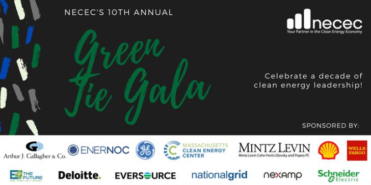 Northeast Clean Energy Council 10th Annual Green Tie Gala, October 26, Boston