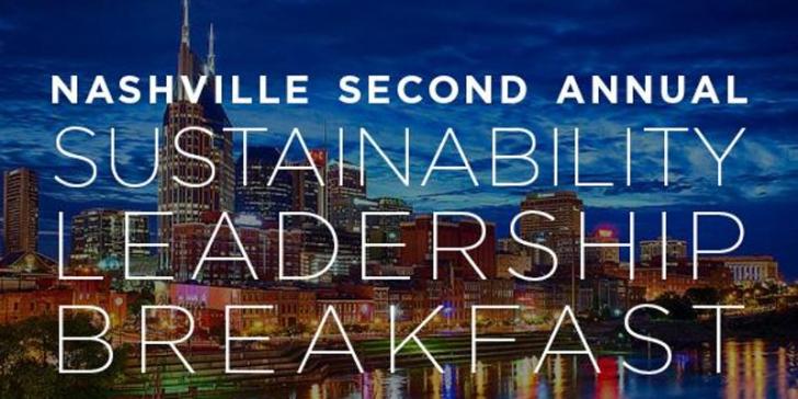 2nd Annual Sustainability Leadership Breakfast, Nov 1, Nashville, TN