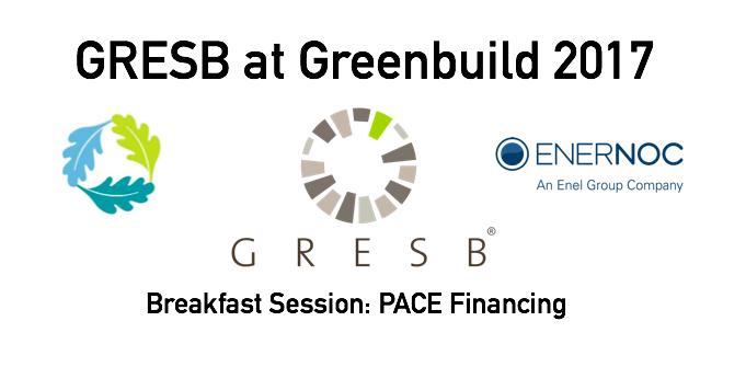 GRESB at Greenbuild: PACE Financing Breakfast Session, Nov 7, 7:30 am - 8:45 am, Boston