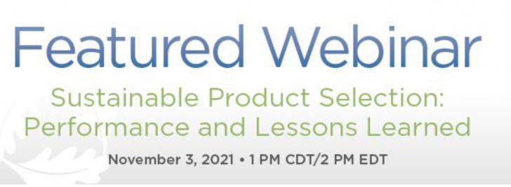 Webinar: Sustainable Product Selection - Performance and Lessons ...